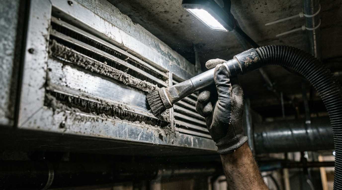 Future-Proof AC Blowing Dusty Air? Clean The Heavy Ceiling Vents Safely HVAC