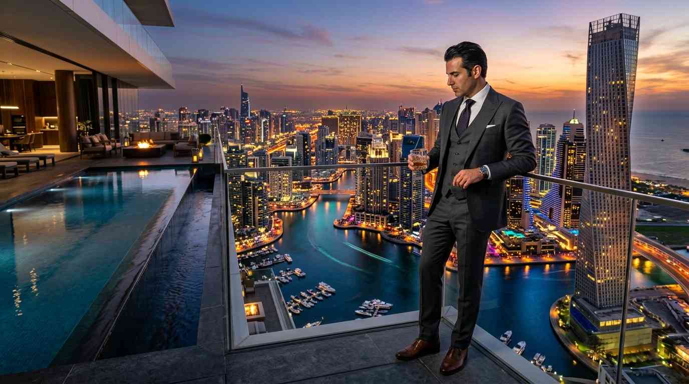 living in a penthouse in dubai marina